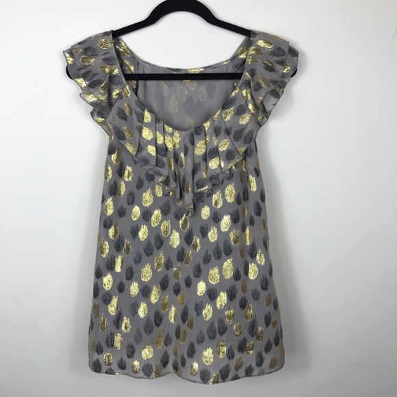 Anthropologie Tops - Leifsdottir | Anthropologie shiny gold top sz 6